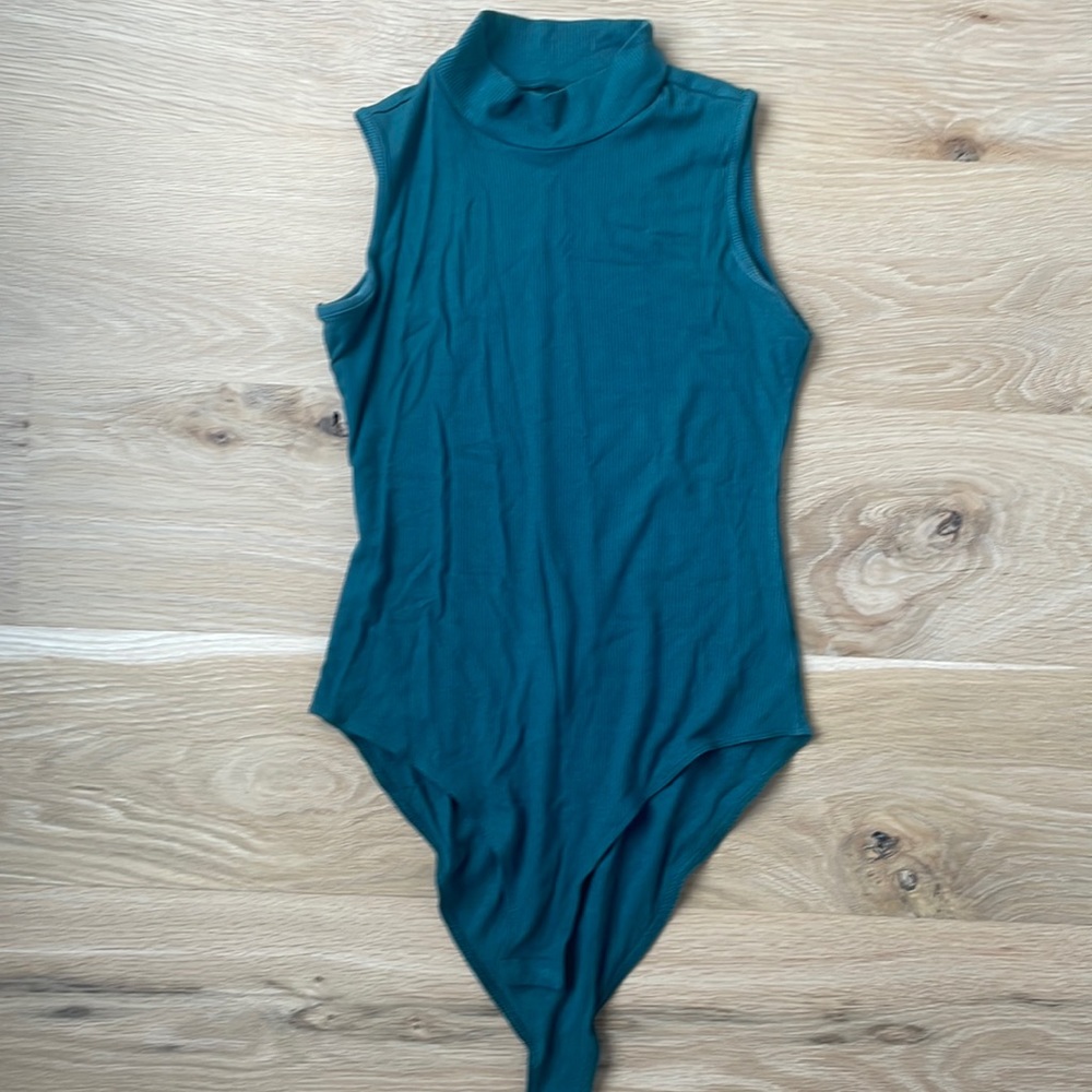 Green tank top bodysuit